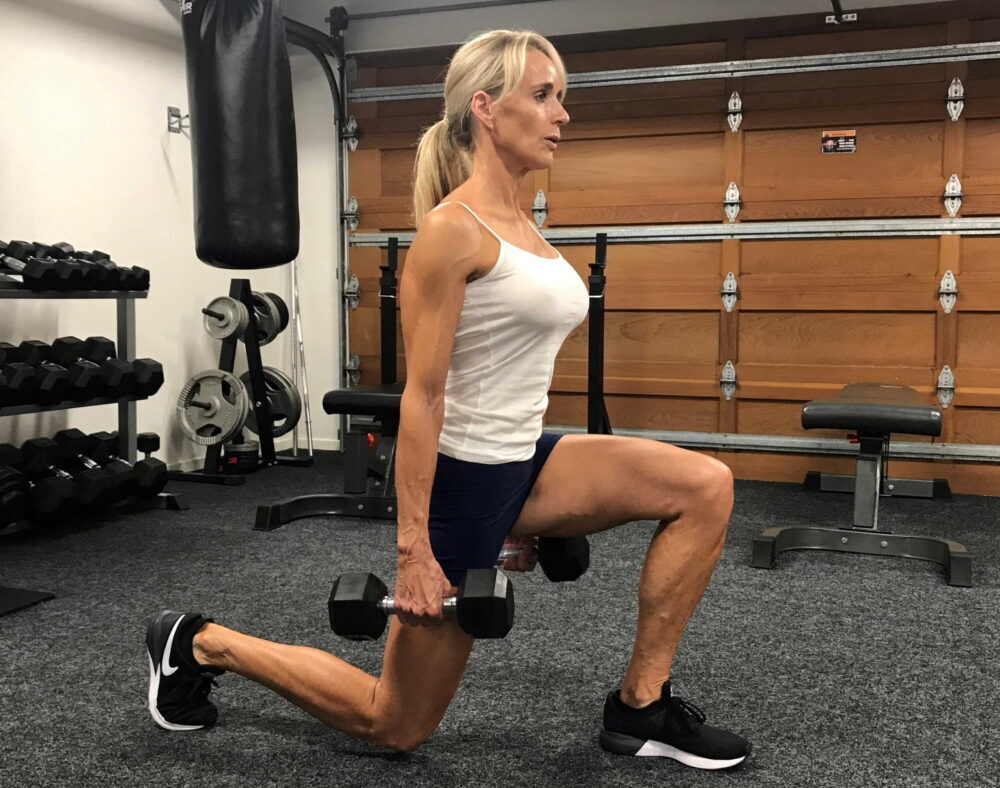 Female doing Split Squat aka Static Lunge